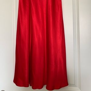 H&M Slip Skirt Red